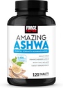 FORCE FACTOR Amazing Ashwa, KSM-66 Ashwagandha Supplemento per Stress Relief, Focus, Memoria, Supporto Immune, con Vitamine, Minerali e Antiossidanti, Integratori Cortisol per Donne, 120 Tablet