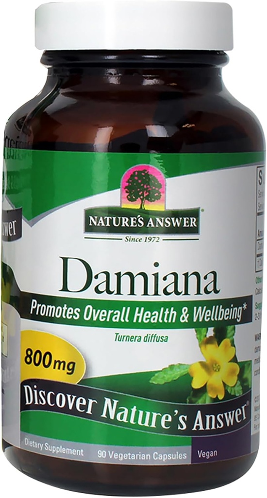 Naturens svar Damiana, 90 vegetariska kapslar (400 mg per kapsel)