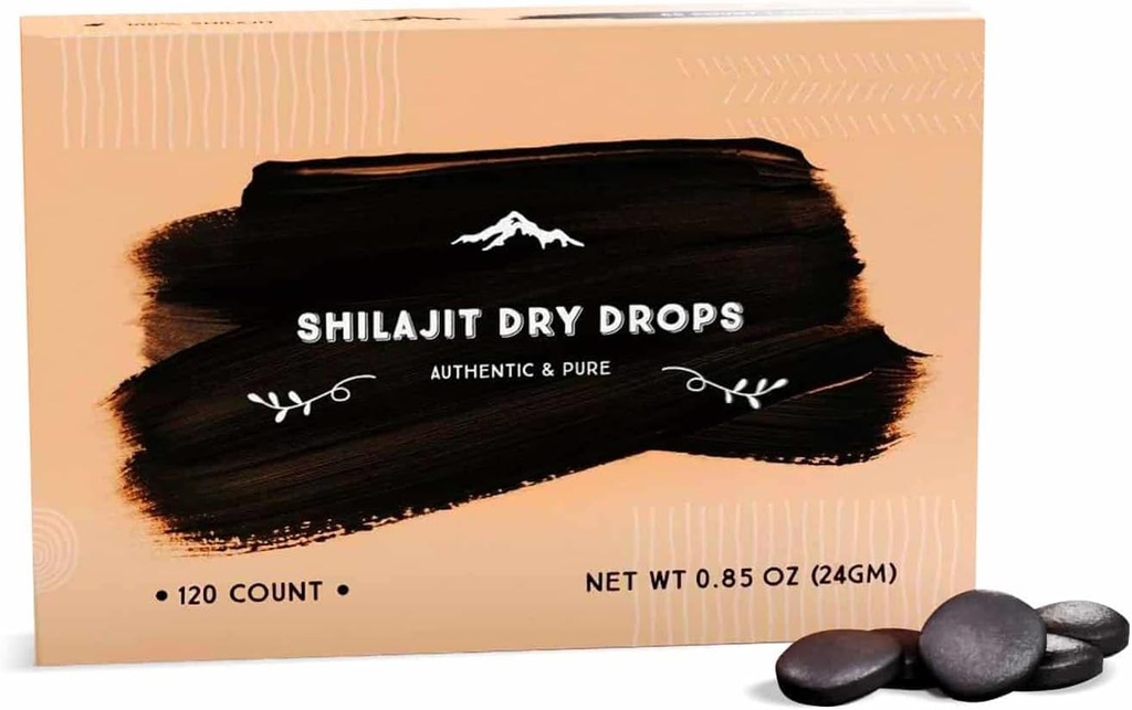 Pure Himàlaia Shilajit Lymps, 100% Pure Natural Shilajit, Puntuació A, Max Potència 85+ Neteja els Mines i àcid fàlric per a l'Energia, Metabolisme i Imune suport suplementari per a Men (120 pestanyes)
