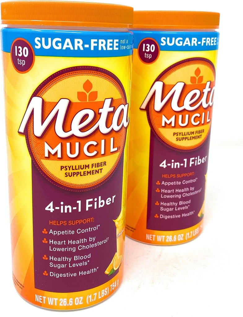 Metamucil Sugar Free Fiber Dodatek, Orange Smooth 260 Doručování