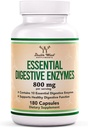 Enzymes Enzymees - 800mg hỗn hợp thiết yếu nhất trong tất cả 10 bản tóm tắt và Pancretic Enzymes (Amylase, Lipase, Bromelain, Latase, Papain, Protease, Cellulase, Maltase, Invertase) của Double Wood