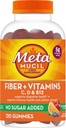 Metamucil Fiber Gummies för vuxna med vitamin C, D, B12 för Metabolism, No Sugar Added Citrus Berry smak, 5g Plant Based Prebiotic Fiber Supplement Blend, 120 greve