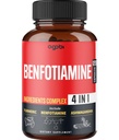 agobi 4in1 Benfotiamine Supplement - 2 Months for Digestion, Energy Production & Immune - Plus Turmeric Curcumin Root, Ashwagandha Root & Organic Gymnema Sylvestre - 120 Capsules