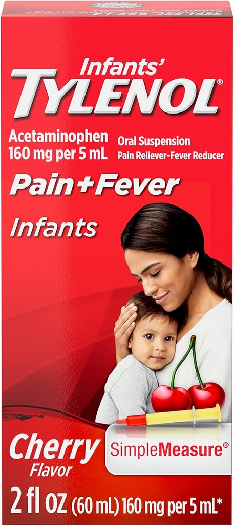 Obat Cair Bayi 'Tylenol Acetaminophen, Cherry, 2 fs. oz