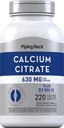 Piping Rock Calcium Citrate with Vitamin D3 | 630 mg | 220 Caplets | Supplement for Women and Men | Vegetarian, Non-GMO, Gluten Free
