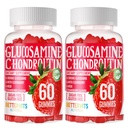 Glucosamine Chondroitin Gummies with MSM & Elderberry Extra Strength - Joint Support, Antioxidant Immune Support Supplement for Adults, Men & Women.120 Strawberry Gummies