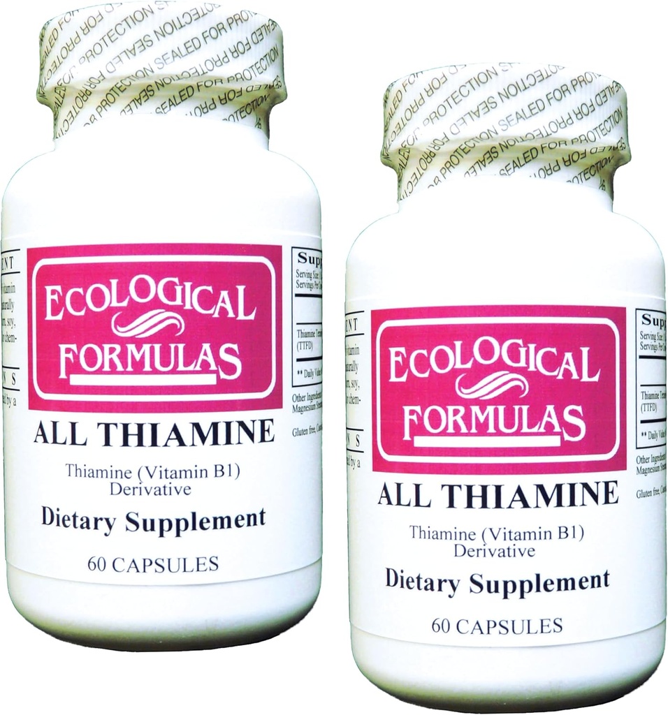 Ecological Formulas Minden tiamin B1-vitamin 50 mg, 2 X 60 kapszula