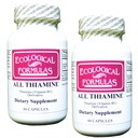Ecological Formulas All Thiamine Vitamin B1 50 mg, 2 X 60 Capsules