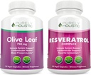 Purely Holistic Olive Leaf çıxış 750mg + Resveratrol Kompleksi 1450mg - 300 Vegan Capsules - Amerika Birləşdirilmiş