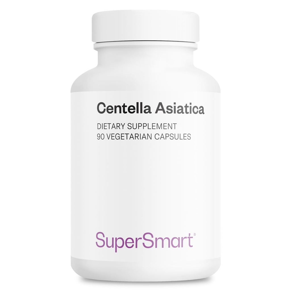 Supersmart - Centella Asiatica 180mg per Day - Gotu Kola Extract Supplement | Non-GMO & Gluten Free - 90 Vegetarian Capsules