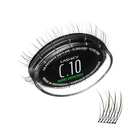 Lashify Curl 10mm Gossamer Eyelash Extensiones Rellenar en Ombre Green, Easy DIY False Lashes para un look natural