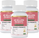 Probióticos e Prebióticos para Mulheres pH Balance & Digestive Health - 60 Bilhões Vaginal Probiótico com Cranberry & D-Mannose para Gut, Urinário, Saúde Imune, Vegan & Non-GMO