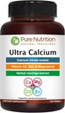 Pure Nutrition Ultra Calcium 1000mg with VIT D3 + K2 | 120 Tab | Highly absorbable Calcium Supplement with Calcium Citrate Malate, VIT D3, K2, Moringa Oleifera, Magnesium and Zinc.