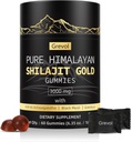 喜马拉雅省Shilajit Gummys:金品级Shilajit富含Ashwagandha Fulvic & 85+ Trace Minerals - 无添加糖 - 个人包装 - 男女 - 60古米
