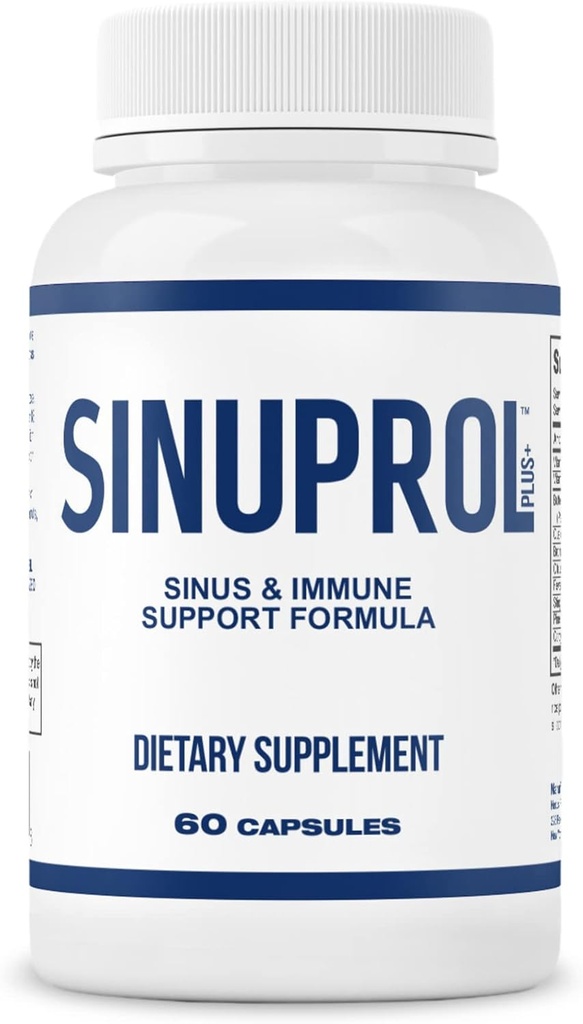 Mizzle SinuProl Nasal & Immune Support Supplement with Quercetin with Bromelain, Ideal Option for People Who Rely on Natural Sinus Decongestant, Sinus Rinse or Natural Antihistamine, 60 Capsules