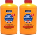 2 pc Body Toz Medicated 8 oz | Üçlü Action Yardım 100% Talc-Free / Body Toz Body Odor ter & Moisture üçün Body Toz