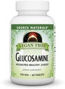 Източник Naturals Vegan True Glucosamine, Насърчаване на здравословните стави *, 750 mg - 60 таблетки
