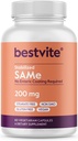 BESTVITE SAM-e 200mg Stabilized (60 вегетарианских капсул) - Легко проглатываемая капсульная форма - Не требуется кишечный покров - Нет диоксида титана - Нет стеаратов - Веган - Не ГМО - Глютен
