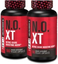 Jacked Factory N.O. XT Suplemento de óxido nítrico con Nitrosigine L Arginina e L Citrulline para o crecemento muscular, bombas, Vascularity e enerxía - Extra Strength Pre Workout Muscle Builder - 270 pílulas de Veggie.
