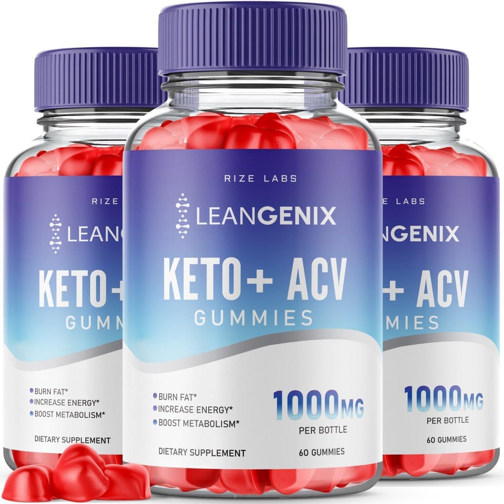 Rize labs (Pack of 3 Leangenix Keto + ACV Gummies for Advanced Weight Loss, Leangenix Keto to Burn Fat and Use as Main Source of Energy, Gomitas, Supplement Review (180 Gummies)