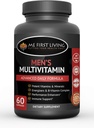 Me First Living Men Daily Multivitaminų / Multimineraline su vitaminais A, C, E, D, B1, B2, B3, B5, B6, B12, Magnis, Biotinas, Spirulina, Cinkas ir daugiau - 60 Multivitaminų