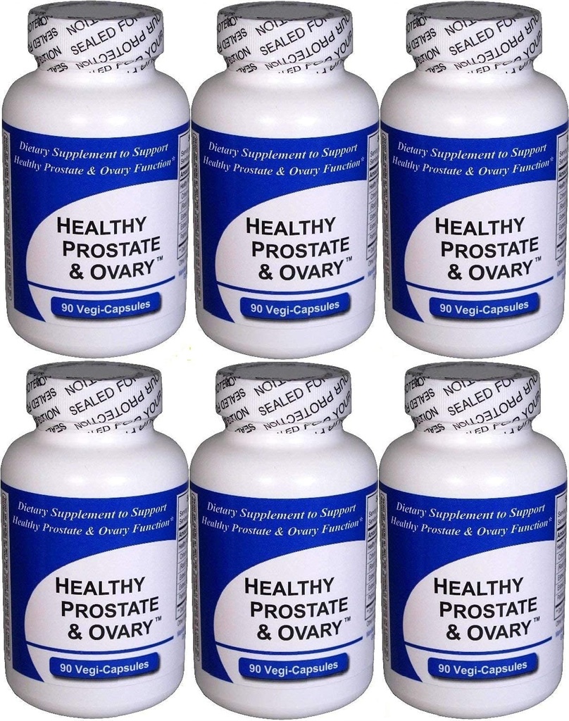 Prostate dan Ovary Capsules 6-Pack (6 Bottle Contain a Total 540 Kapsul) - Konsentrat Herbal Blend - Suplemen Diet Alami - Berisi Vietnam Latifolium Herb & Herbs lainnya - Prostate Nutrition