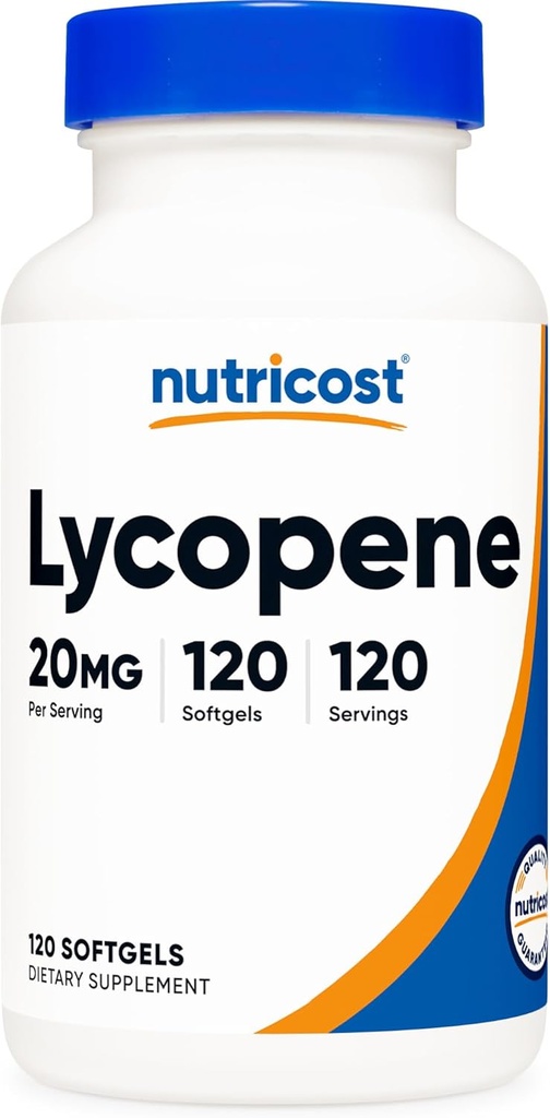 חומרים מזינים Lycopene (20 מ"ג) 120 Softgels - Gluten Free, non-GMO