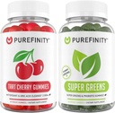 PUREFINITY Tart Cherry e Super Greens Gummies Bundle (Uric Acid Flush & Cleanse com seus Verdes Diários)