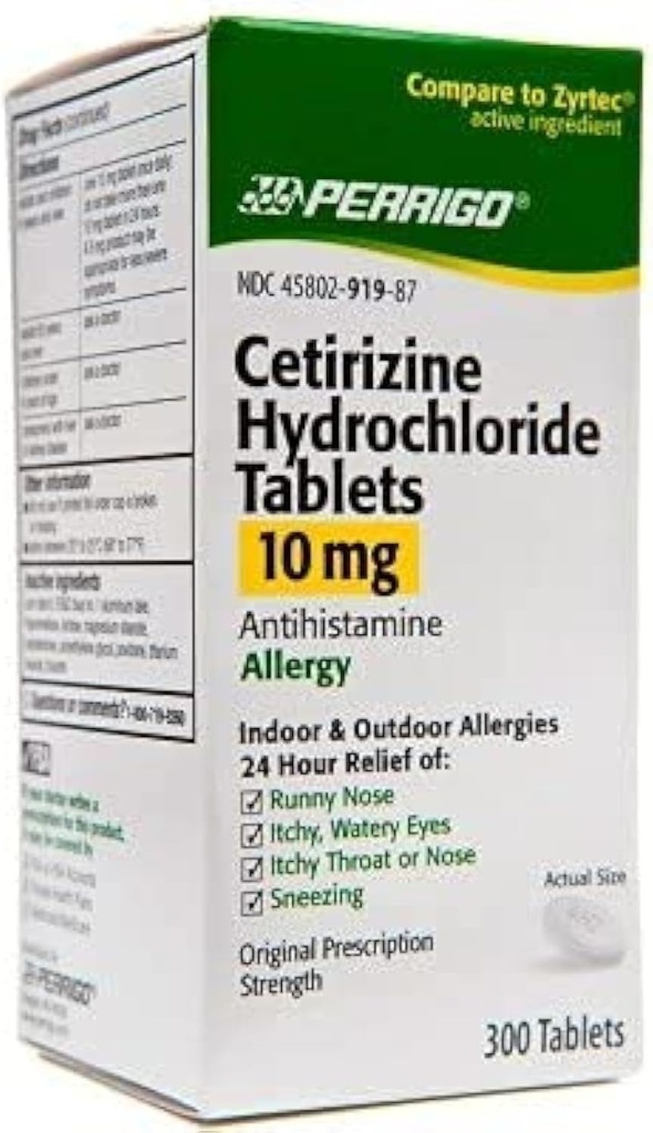 Perrigo Cetirizín Tablety hydrochloridu 10 mg, 300 mg
