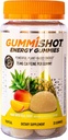 GummiShot Energy Gummies, 2475mg Plant- Based Caffeine Chews per Bottle, Long Lasting Energy Boosters, Tropical (33ct)