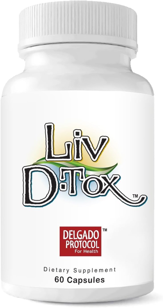 Liv D-Tox - 60 kapslar - Liver Detox och Cleanse Support Health Supplement, med gurkmeja Root Extract, mjölk Thristle och Asparagus