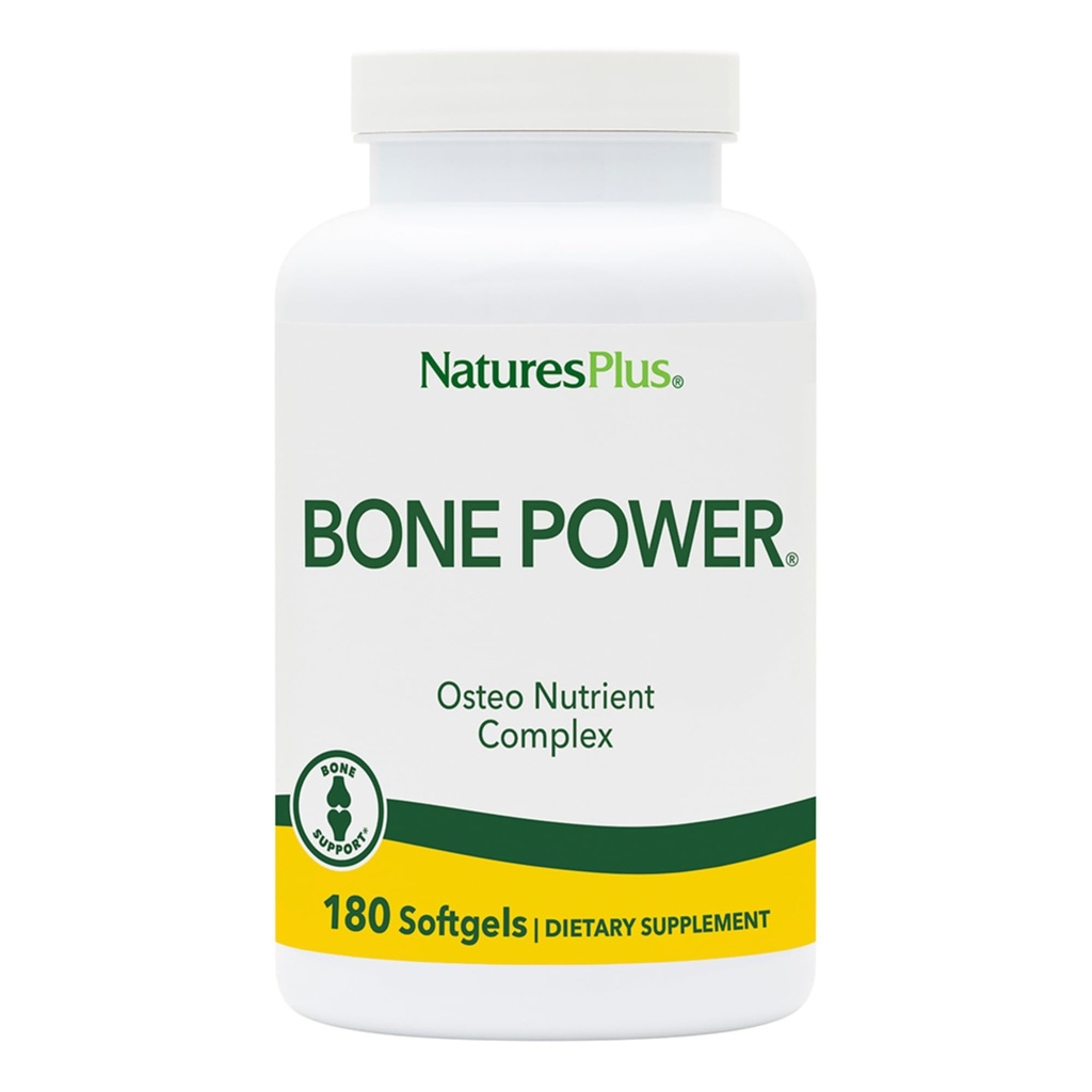 NaturesPlus Bone Power - 180 Softgels - Osteo Nutrient Complex - Dairy Free, Gluten Free - 45 Servings