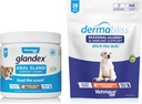 Vetnique Labs Dermabliss Allergy Chews 30 Ct and Glandex Anal Gland Support Chews 60 Ct Bundle Dog Vitamins & Supplements, Anal Gland Dog Treats with Probiotics, Dog Allergies Skin Treatment Soft Chew