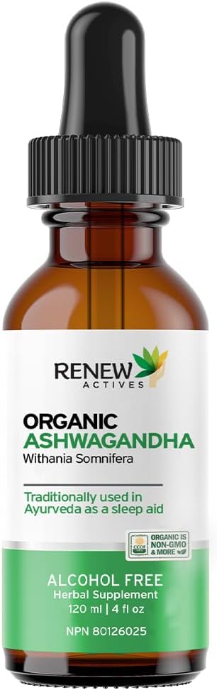 Reînnoirea Active Organice Ashwagandha Lichid 220MG pe 2 ml