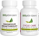 BiOptimizers Magnesium Doorbraak 4,0, (30 capsules) & Cycle Care, (45 capsules) - Natuurlijke Slaap, Hersenen en Menstruele Hulp Ondersteuning Supplement Bundle