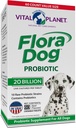 Vital Planet - Flora Dog Probiotic Chewable Tablety Dodatek s 20 Miliony kultur a 10 Strany, High Potency Imunity and Digestive Support Probiotics for Dogs, 60 Hovězí ochucené žvýkací tablety
