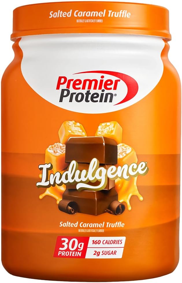 Premier Protein Indulgence Protein Powder, Salt Caramel Truffle, 30g Protin, 3g Sugar, Gluten Free (17 Phục vụ)