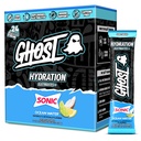 GHOST Hydration Sticks, Electrolyte Powder Packets, Sonic Ocean Water - 24 Sugar Free Instant Electrolyte Drink Mix - Caffeine-Free Daily Hydration & Immune Support with Clean Formula