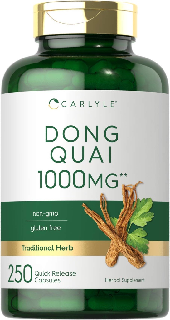 Carlyle Dong Quai Capsules | 250 Count | Non-GMO and Gluten Free Supplement | Traditional Herb