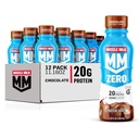 The Milky Zero Protein Shake, Chocolate,20g Protein, Zero Sugar, 100 Caloris, Calci, Calci, Viminas A, C, 4g Fiber, Energing Snck, Workout Recocky, Empaquetant Mayary, 11, Oz (Pck of 12)