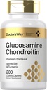 La manera del doctor Glucosamina Chondroitin MSM Turmeric  2001-200 Caplets Avançat Implementació de la implementació del complex INNGO, Guten Free suplementari