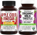 FarmHaven USDA Organic Milk Thistle Capsules and Apple Cider Ocogar Capsulas