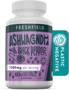 Acabem defield Ashwagandha amb Pepper negre. Vegan Mendly suplementari per al suport d'Adrennal Fatigue, la memòria del teu androide i la Força. Tot Natural 1300mg Capules