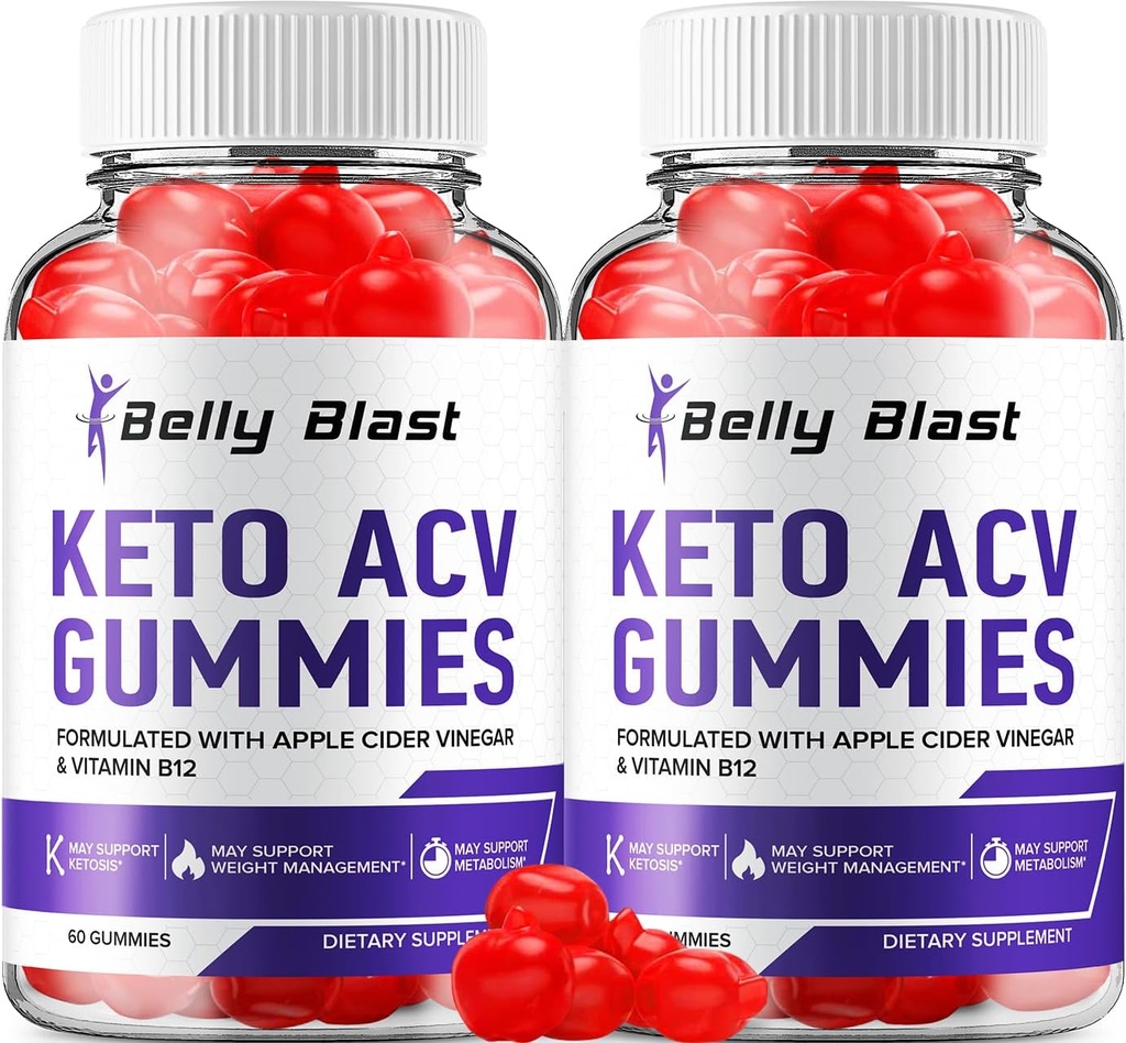 (2 Pack) Belly Blast Keto ACV Gummies - Advanced Formulės Belly Blast Keto Plus ACV Gummies Apple Cider Vinact, Weight Management, BellyBlast ACV dieta papildas Atsiliepimai Vyrai (120 Gummies)