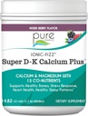 Ionic Fizz Super D-K Calcium Plus door Pure Essence - met extra magnesium, vitamine D3, vitamine K2 voor sterke botten en stress ondersteuning - gemengde Berry - 14.82oz