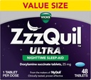 ZzzQuil ULTRA, Sleep Aid, Doxylamine Succinate 25mg, Sleep Aids for Adults, Nighttime Sleep Aid, 48 Tablets