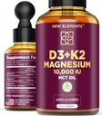 Milima D3 กับ K2 & Magnesium Glycate | d Plops 10.000 IU  Vitamin K2 mcg mak7 | d3 + K2 Supplement for Men & Women Absorpation | MCT Picture | Gluten United University