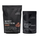 Sports Research® Creatine Monohydrate (1.1 LBS) and Dutch Chocolate Whey Protein (5.42 LBS), The Dynamic Duo for Lean Muscle Building, Improved Performance and Strength & Workout Recovery