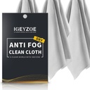 3 Pack Dry Anti Fog Cloth - Antifogging Cloth for Coated Eyeglasses with Masks Microfiber Cleaning Cloth Lens Wipe for Glasses, Screen, Goggles, Reusable and Portable